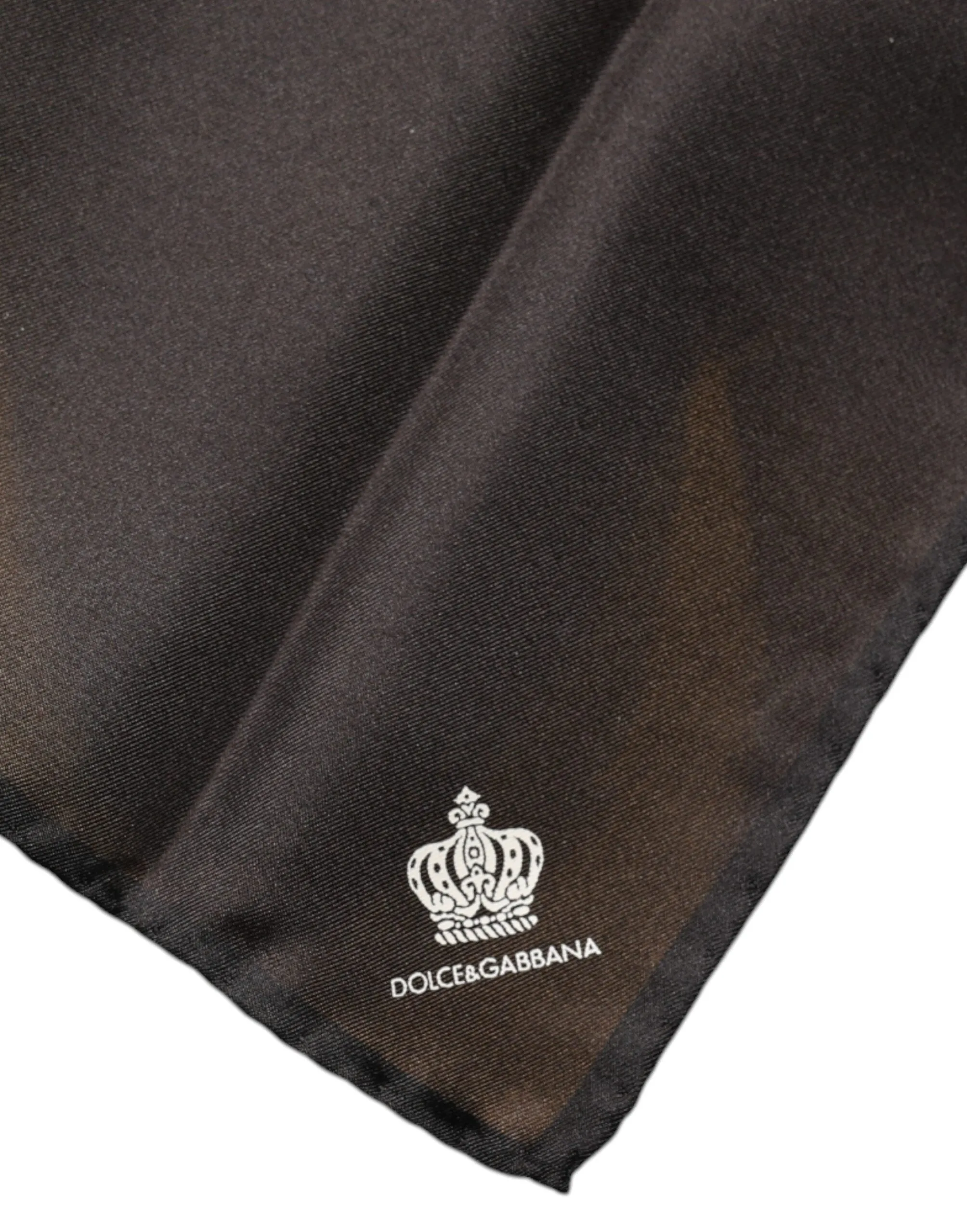 Black Crown Silk Square Handkerchief Scarf