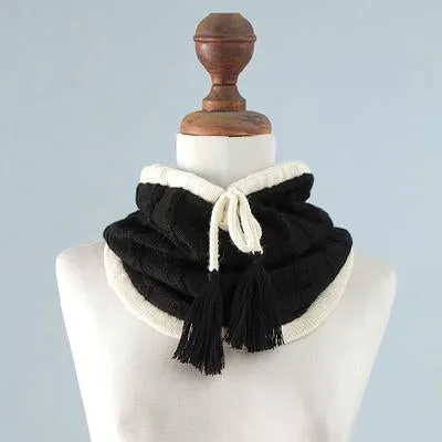 'Black Flirtation' Alpaca Knit Neck Warmer