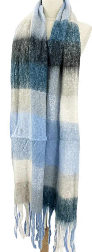 Blues Plaid Scarf