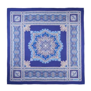 BLUETTE LIGHT AND DARK BLUE WOOL STOLE