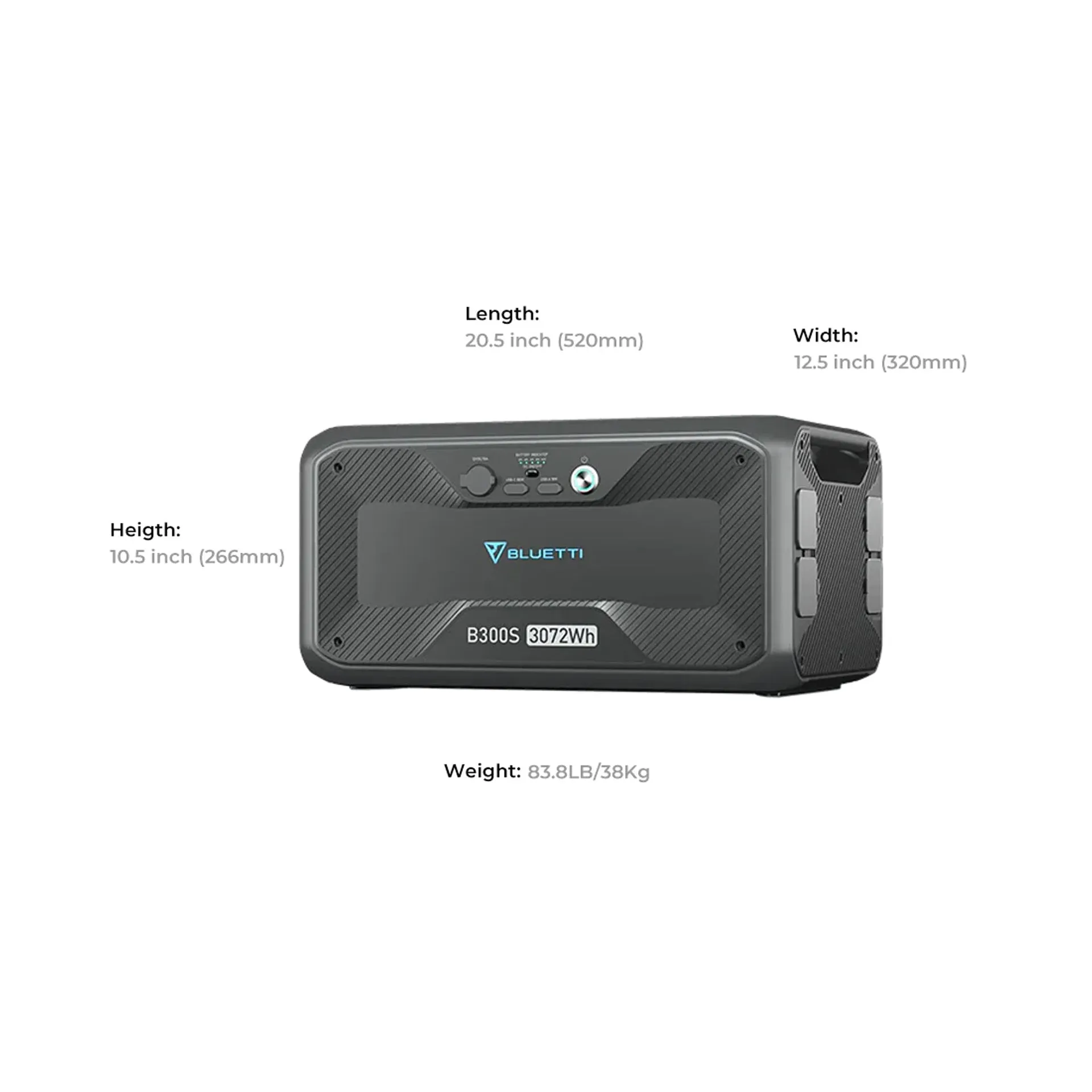Bluetti Ac500   B300 S Expandable Home & Portable Power Station | 5000 W (10000 W Surge) 3072 Wh