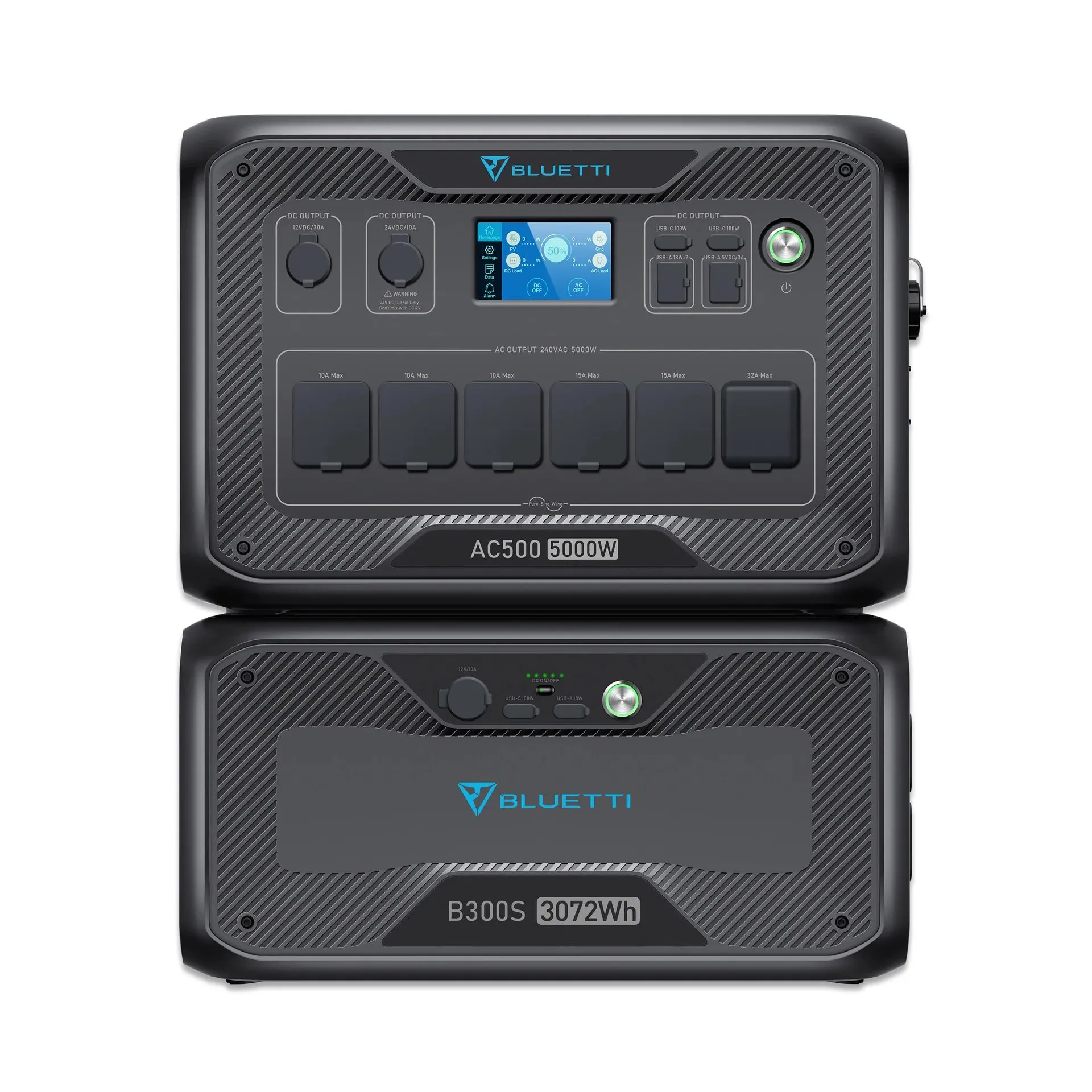Bluetti Ac500   B300 S Expandable Home & Portable Power Station | 5000 W (10000 W Surge) 3072 Wh
