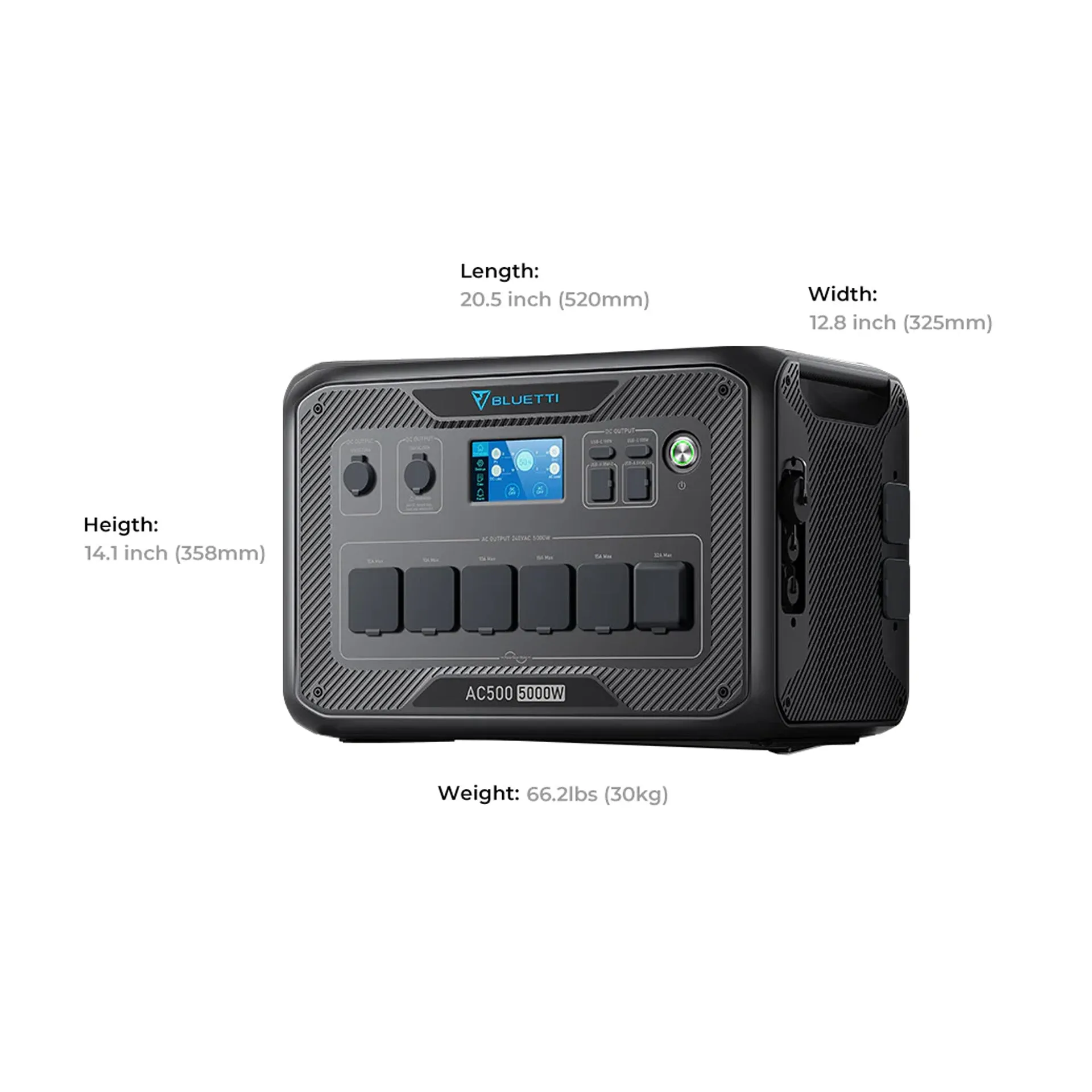 Bluetti Ac500   B300 S Expandable Home & Portable Power Station | 5000 W (10000 W Surge) 3072 Wh