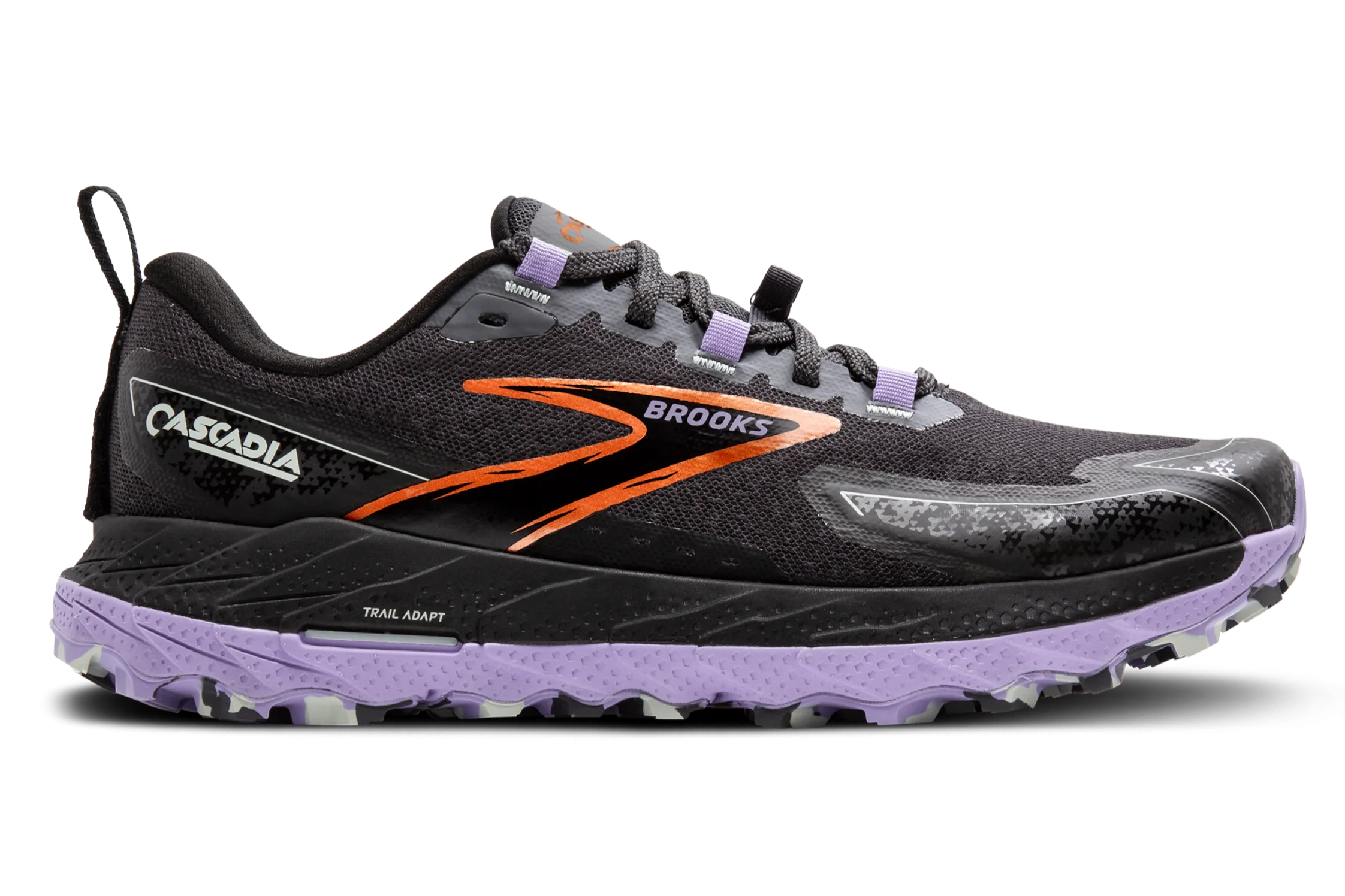 Brooks Cascadia 18 (D Width) - Ebony/Sweet Lavender/Copper (Womens)