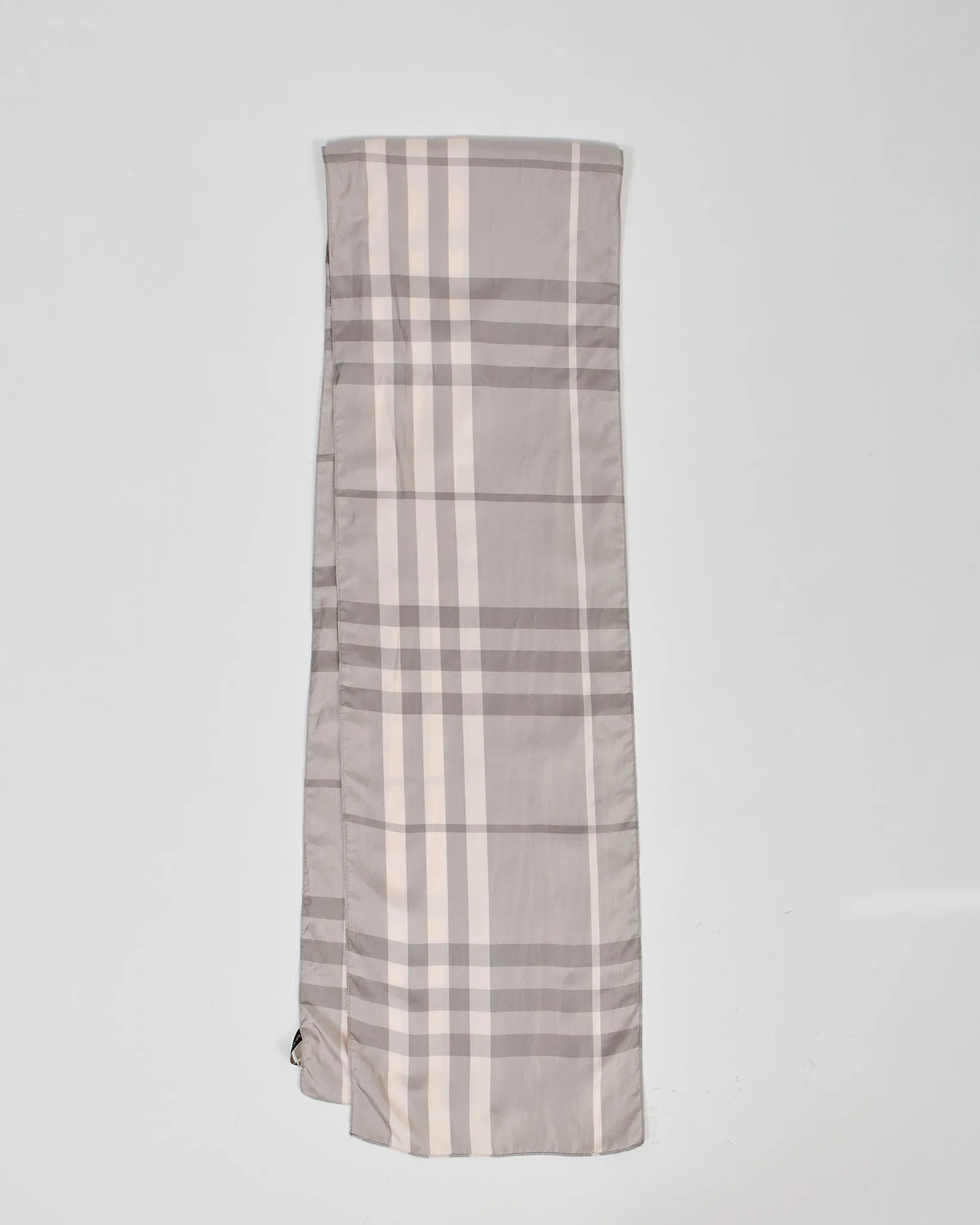 Burberry Grey & Pink Silk Scarf