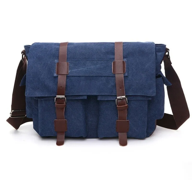 Canvas Leather Men Messenger Bags I AM LEGEND Will Smith Big Satchel Shoulder Bags Male Laptop Briefcase Travel Handbag