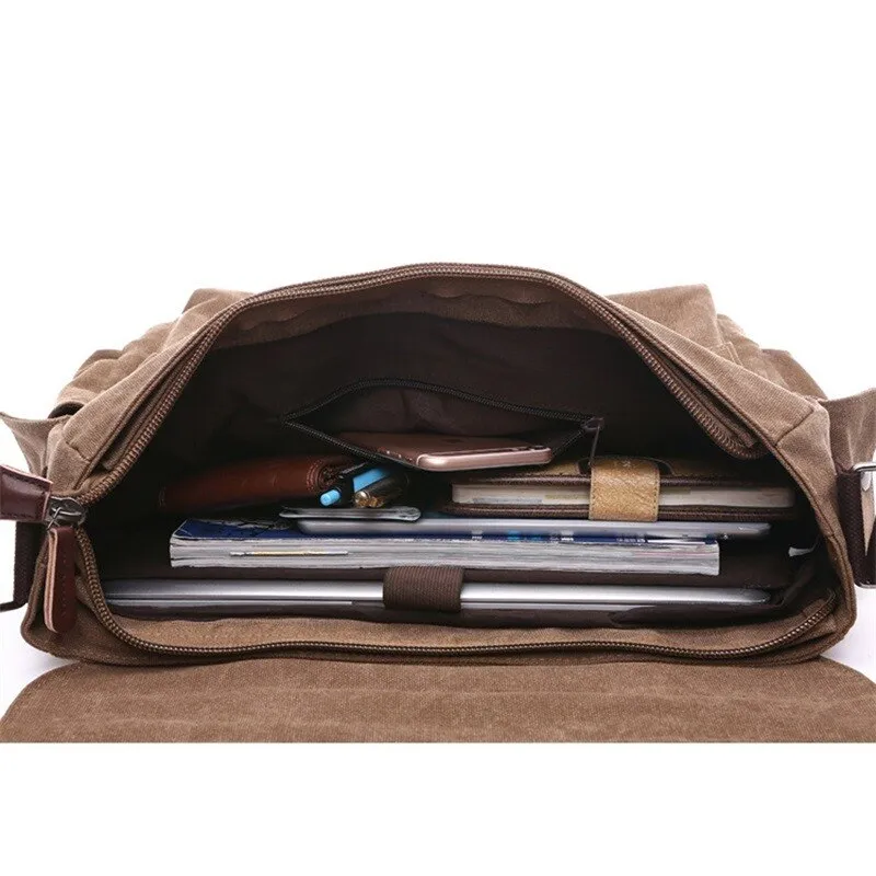 Canvas Leather Men Messenger Bags I AM LEGEND Will Smith Big Satchel Shoulder Bags Male Laptop Briefcase Travel Handbag