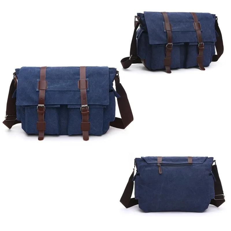 Canvas Leather Men Messenger Bags I AM LEGEND Will Smith Big Satchel Shoulder Bags Male Laptop Briefcase Travel Handbag
