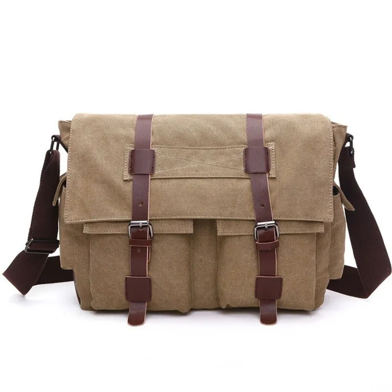 Canvas Leather Men Messenger Bags I AM LEGEND Will Smith Big Satchel Shoulder Bags Male Laptop Briefcase Travel Handbag