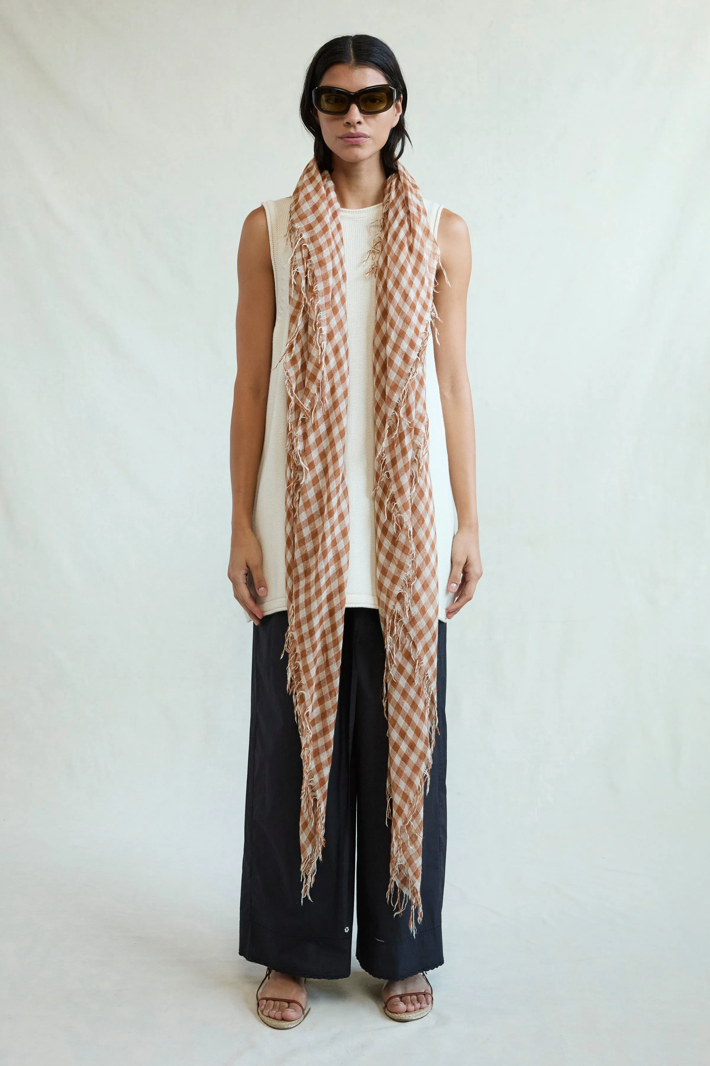 Cashmere and Silk Scarf in Cafe