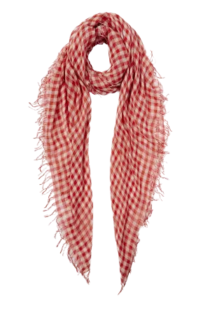 Cashmere and Silk Scarf in Valiant Poppy