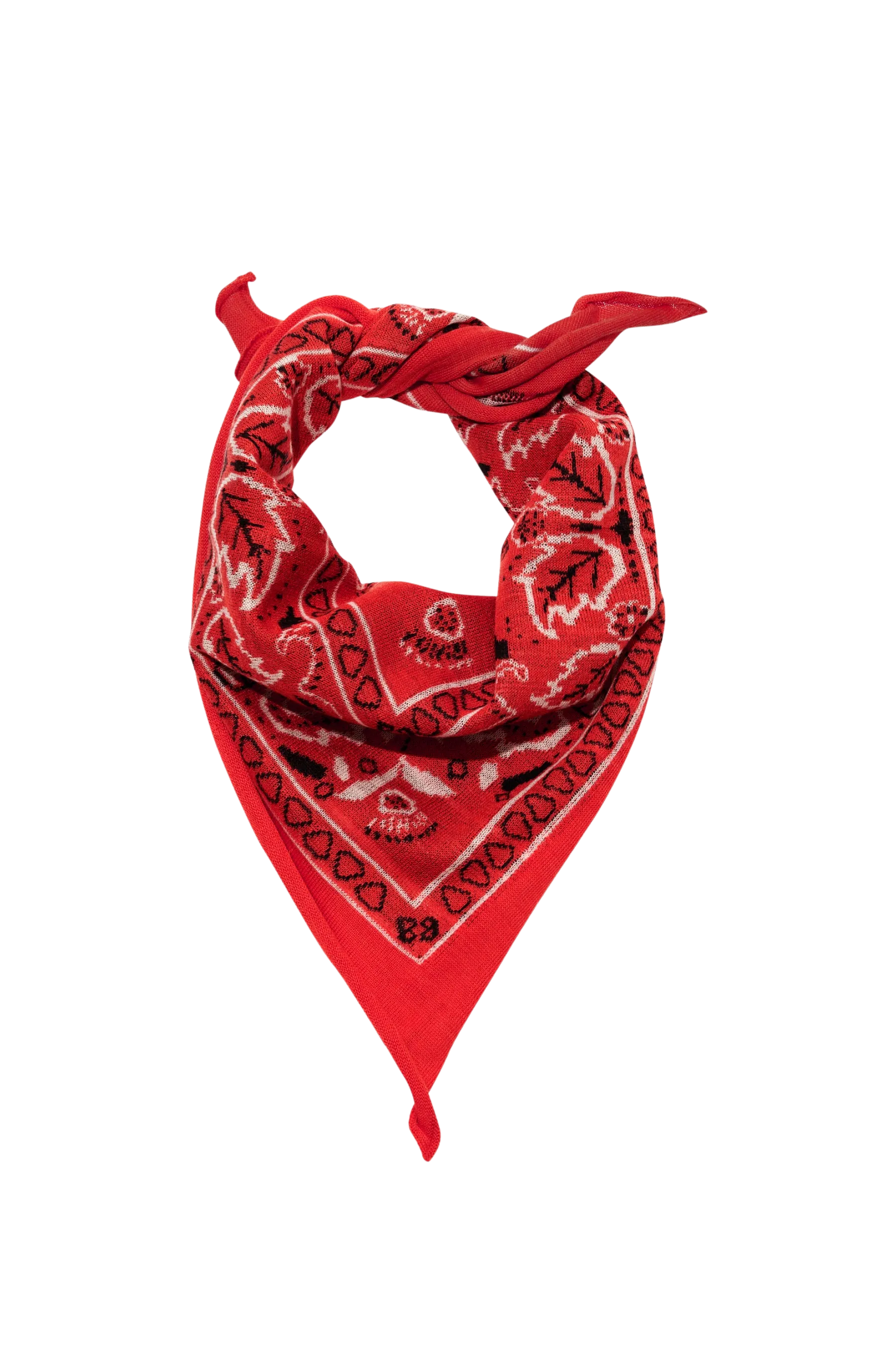 Cashmere Bandana in Western Red