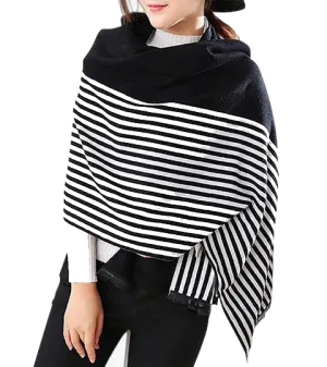 Cashmere-Silk Stripe Wrap
