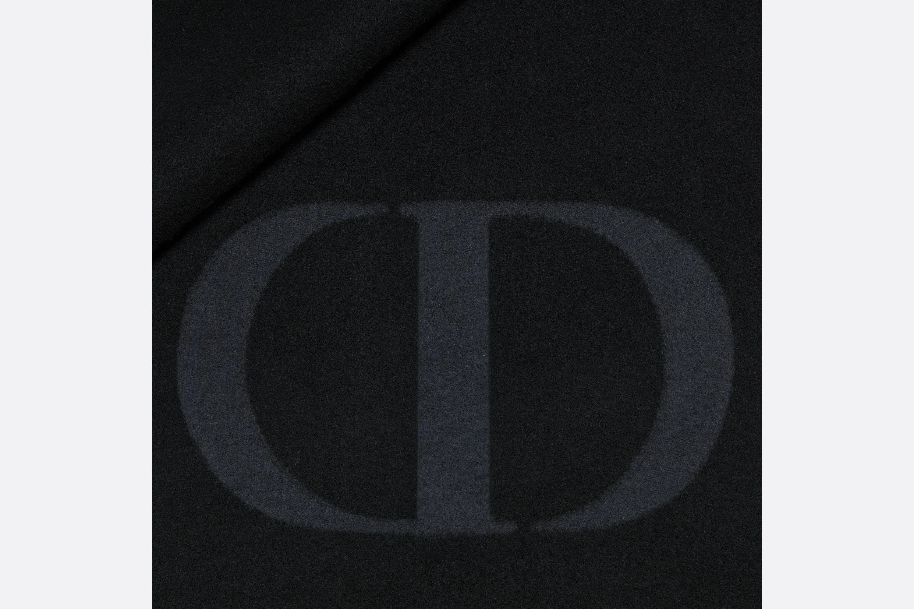 CD Signature Scarf • Black Cashmere and Wool