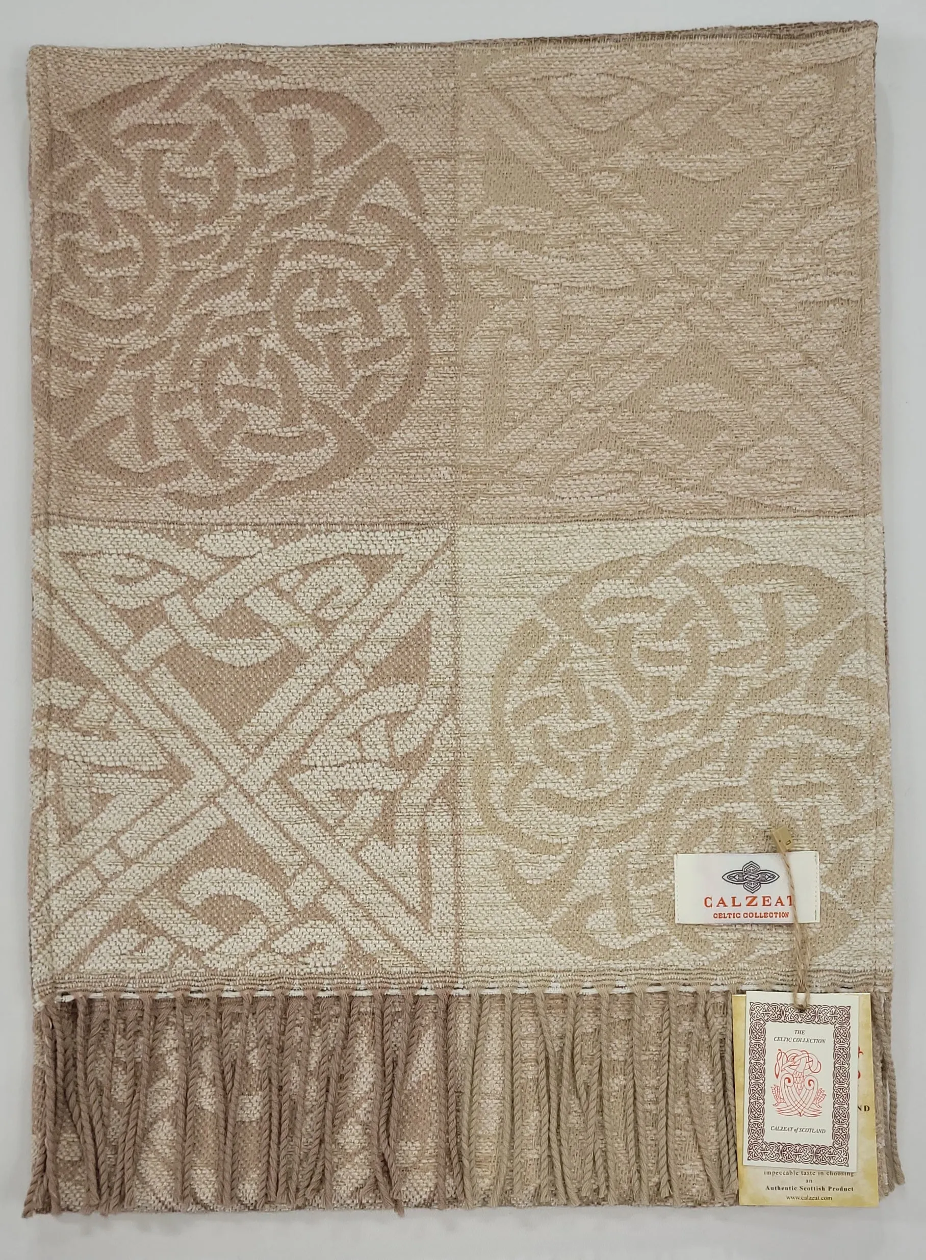 Celtic Knot Linen Scarf