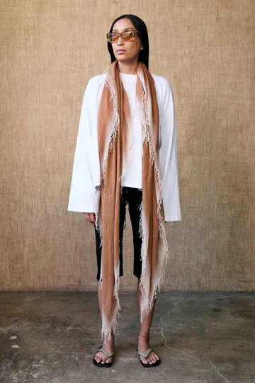 Chan Luu- Cashmere and Silk Scarf- Brown Sugar- Burnout