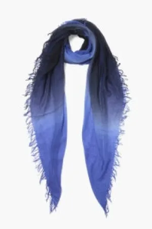 Chan Luu- Cashmere and Silk Scarf- Dip Dyed- Lapis