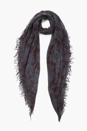 Chan Luu- Cashmere and Silk Scarf- Vintage Floral- blue