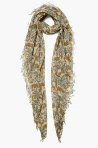 Chan Luu- Printed Flower Silk & Cashmere Sweater- cloud cream