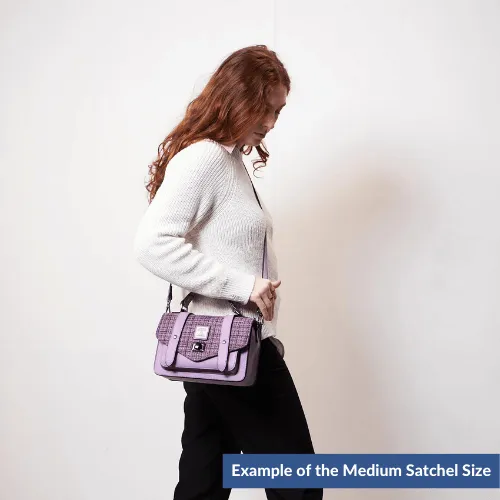 Chestnut Herringbone Satchels with Harris Tweed®