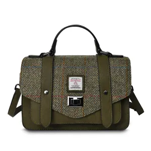Chestnut Herringbone Satchels with Harris Tweed®
