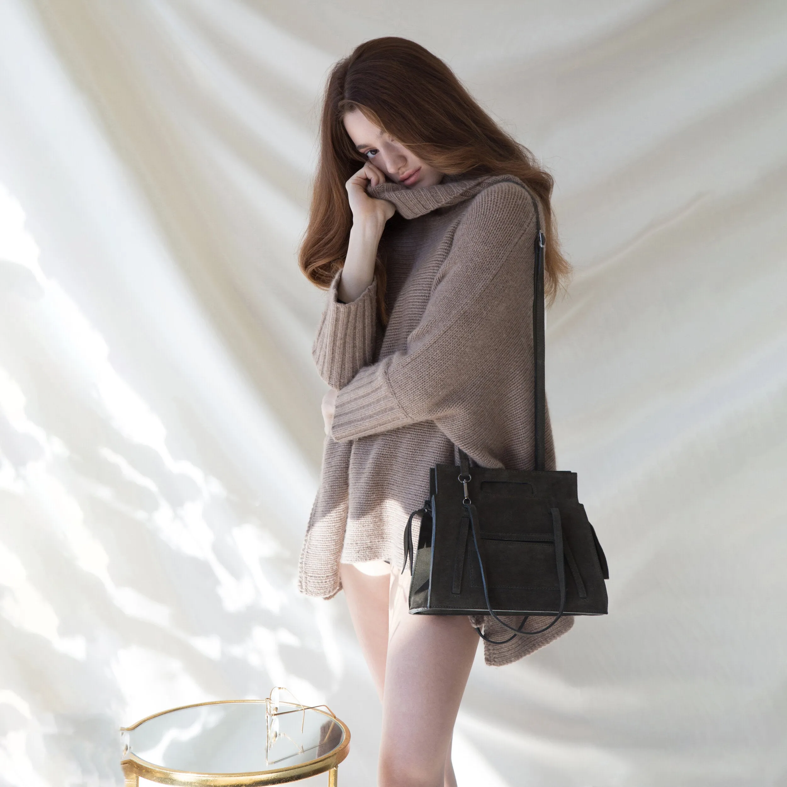Chocolate Suede | Classic Satchel