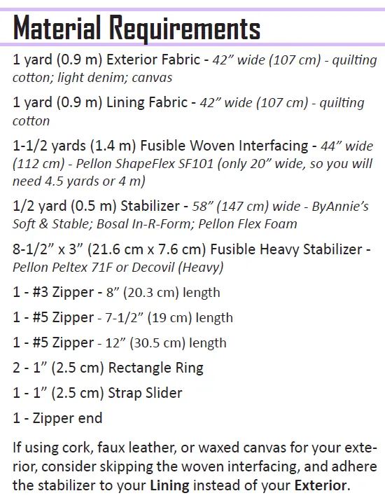Chris Satchel Pattern - PDF Download