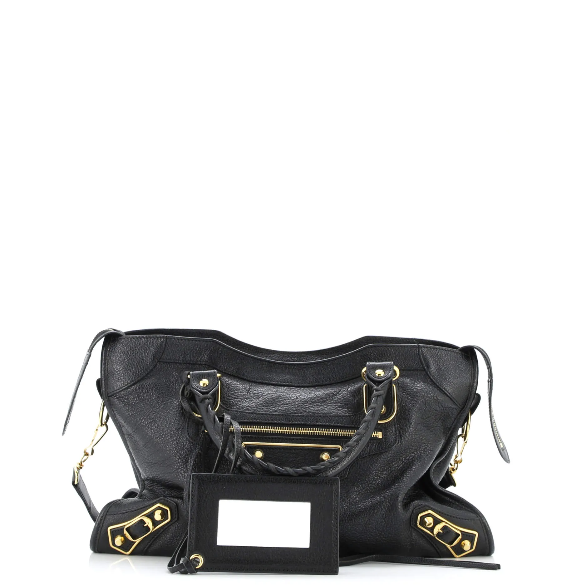 City Classic Metallic Edge Bag Leather Medium