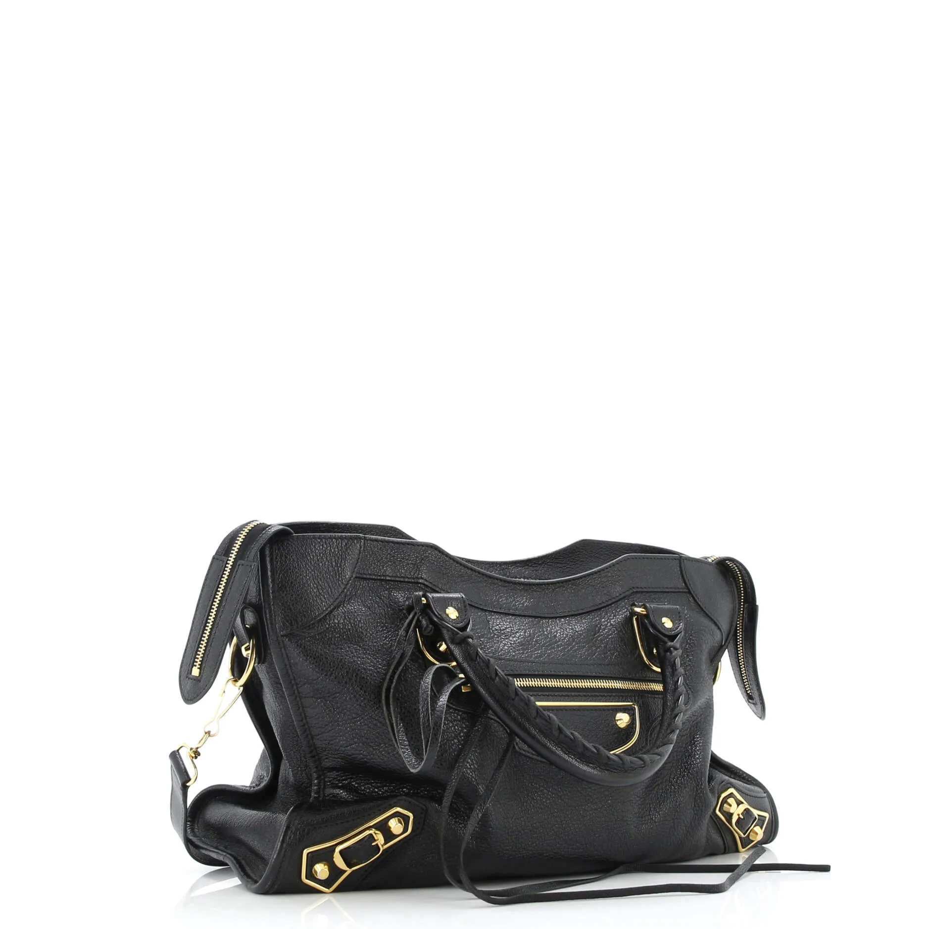 City Classic Metallic Edge Bag Leather Medium