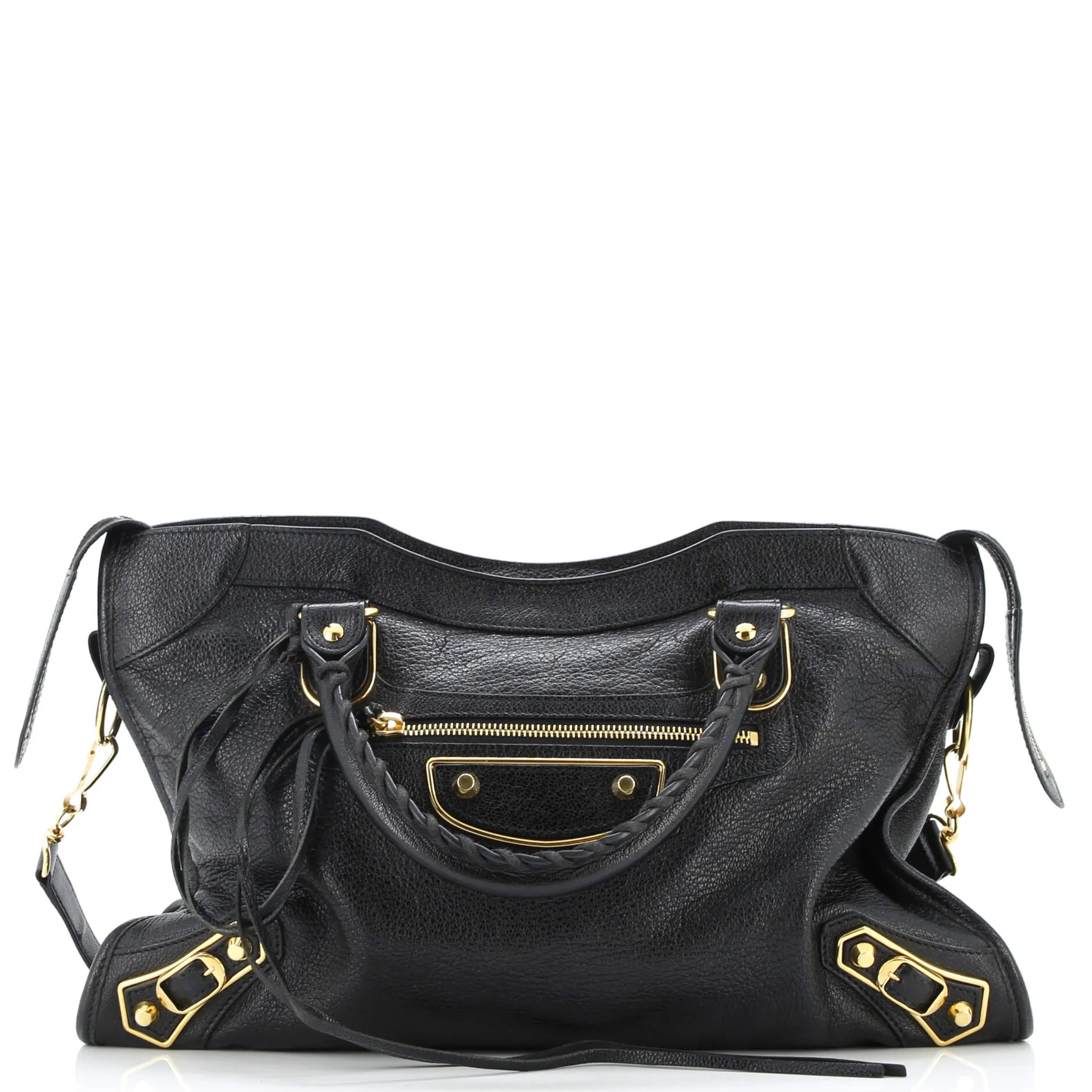 City Classic Metallic Edge Bag Leather Medium