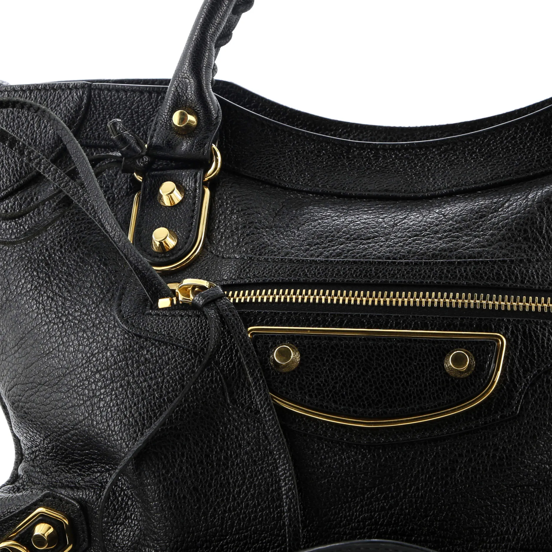City Classic Metallic Edge Bag Leather Medium