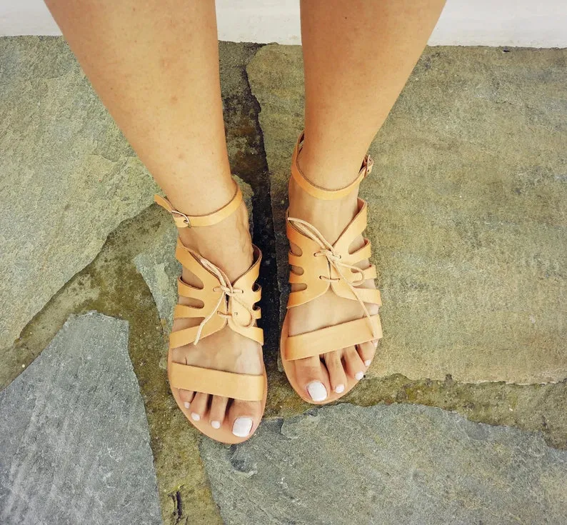 Closed ankle strap sandals