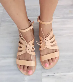 Closed ankle strap sandals