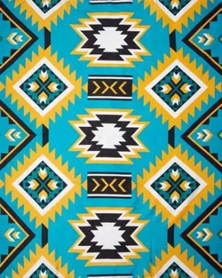 CLSCRFSOUTHWEST--TealGold Scarf Silk SouthWest - 34"