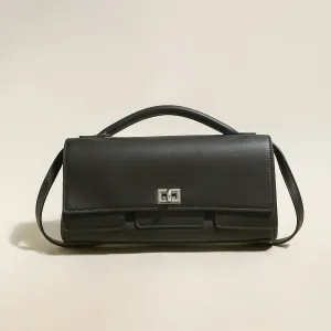 Clutch Bag Structured Client-approved Satchel Black Rectangular Timeless