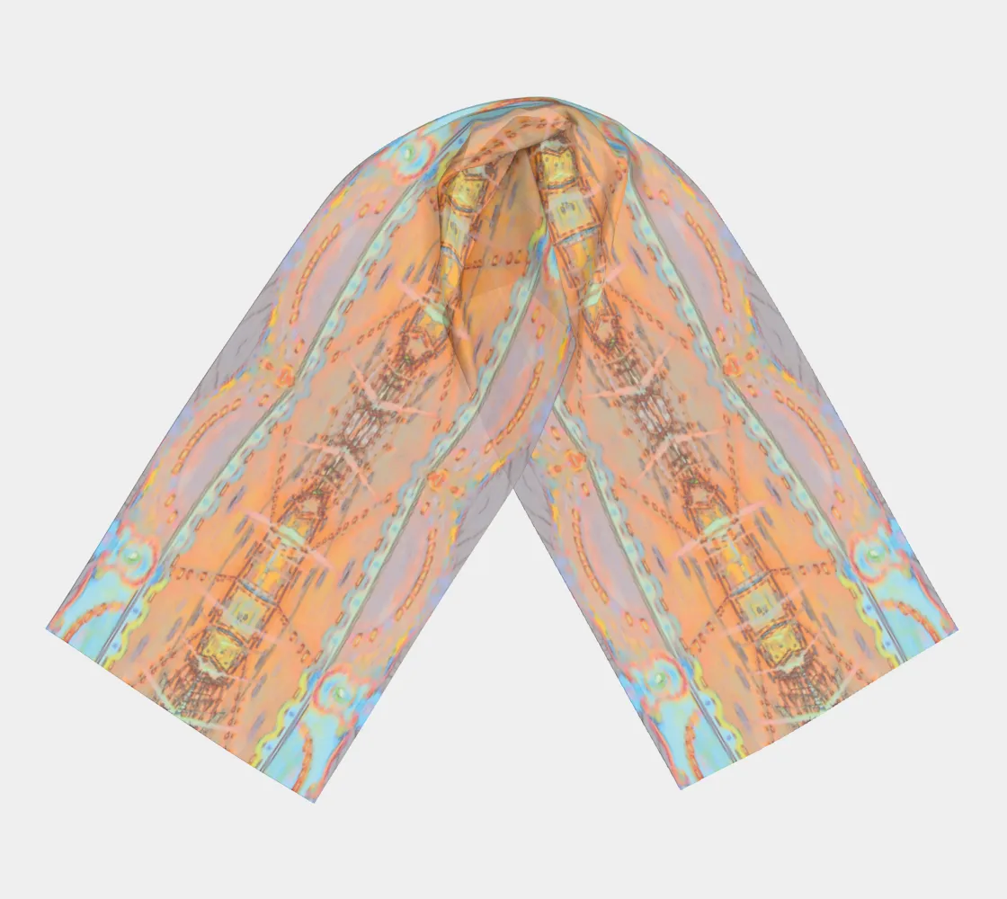 Colorful carousel oblong scarf