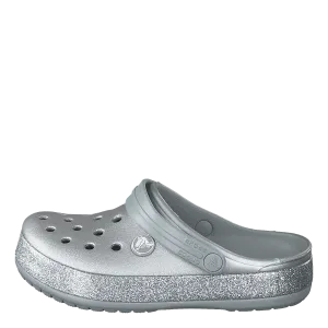 Crocband Glitter Clog K Silver