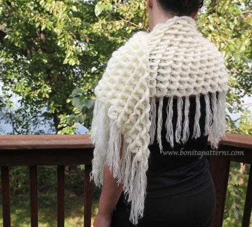 Crocodile Stitch Shawl