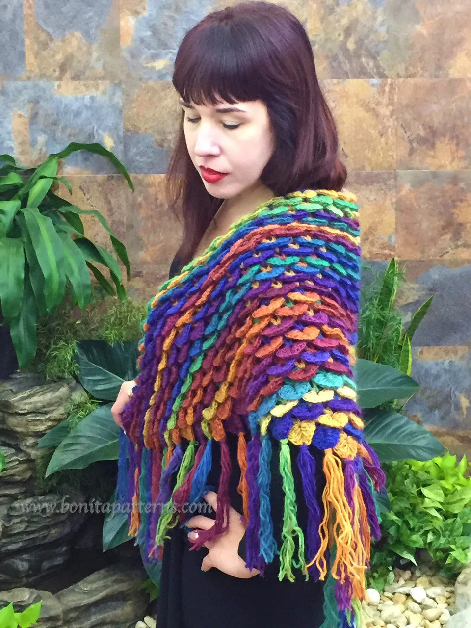 Crocodile Stitch Shawl