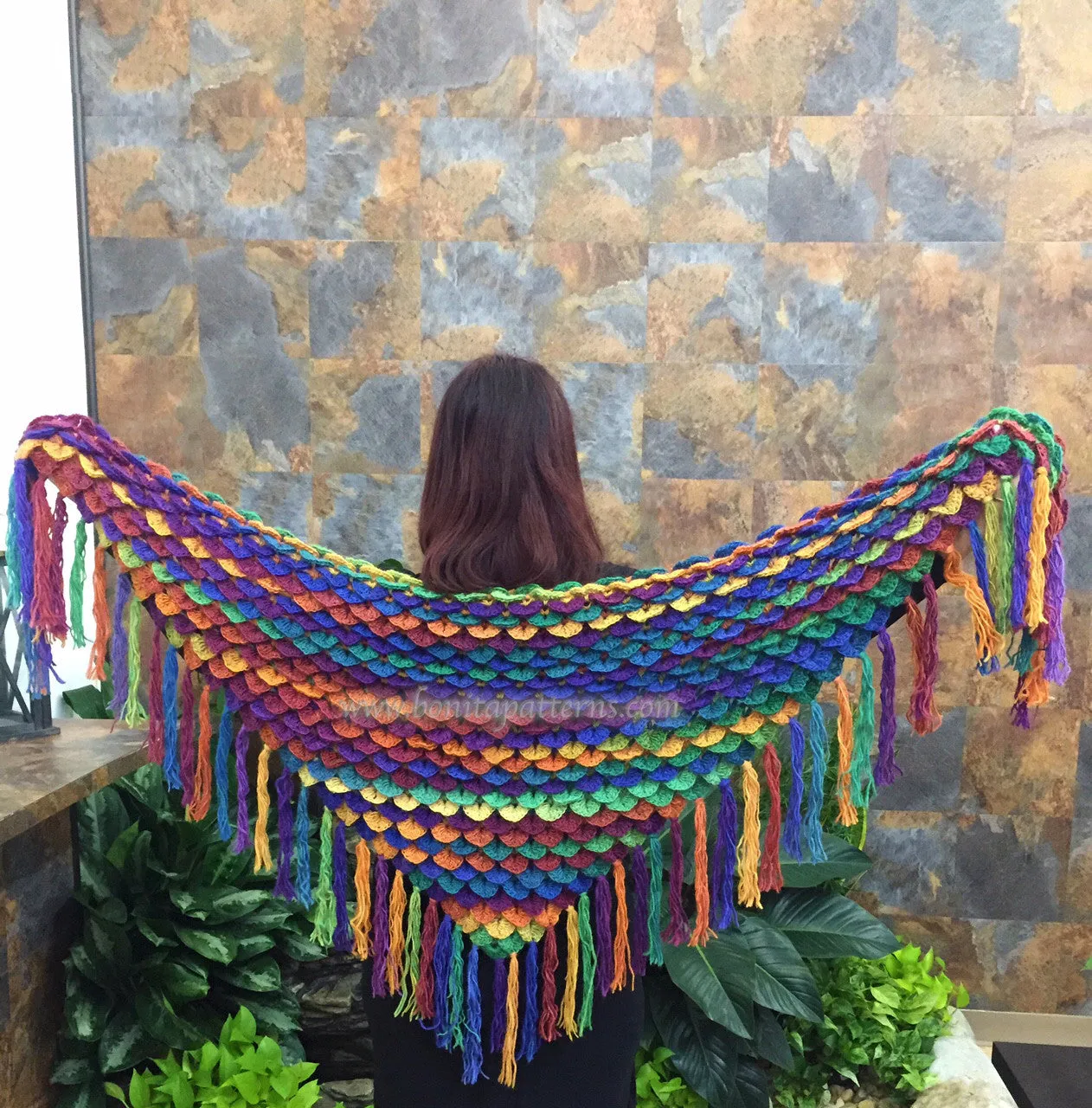 Crocodile Stitch Shawl