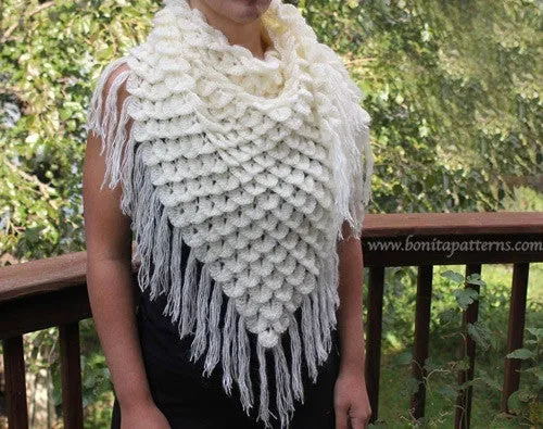 Crocodile Stitch Shawl