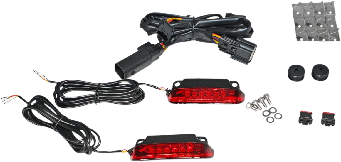 Custom Dynamics CD-LR-07-R LED Saddlebag Rail Light Bars - Red Lens