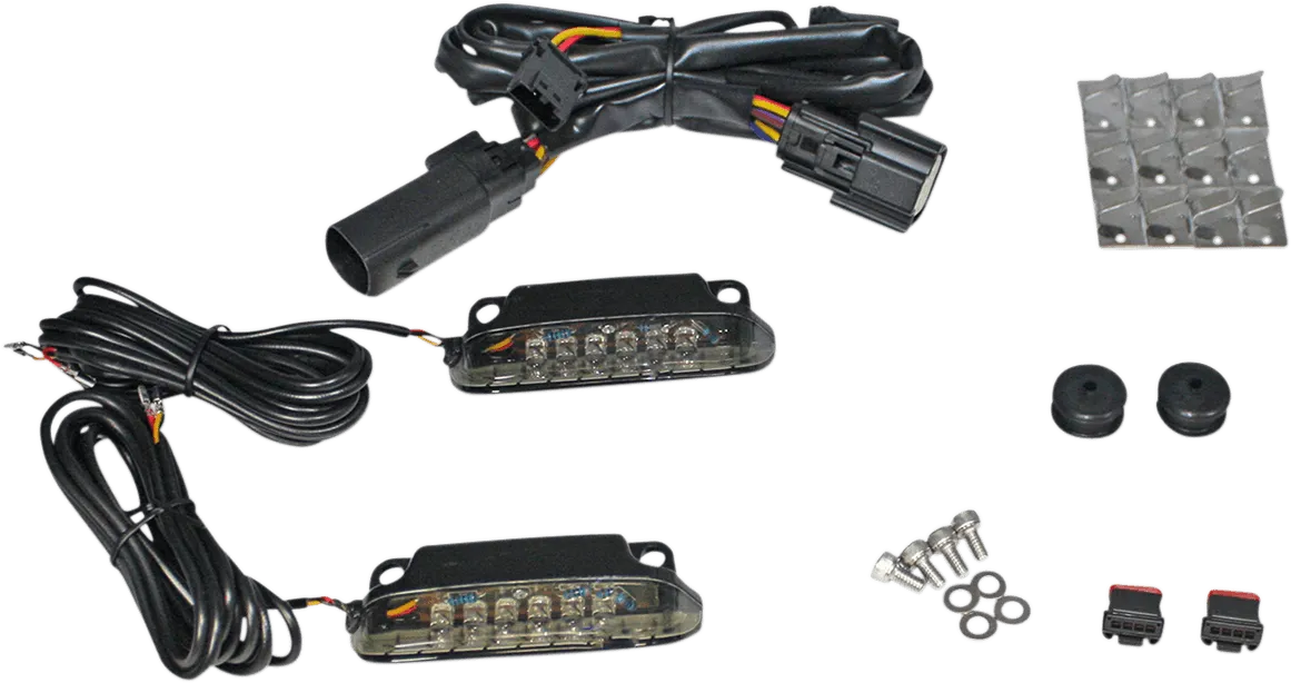 Custom Dynamics CD-LR-07-R LED Saddlebag Rail Light Bars - Red Lens