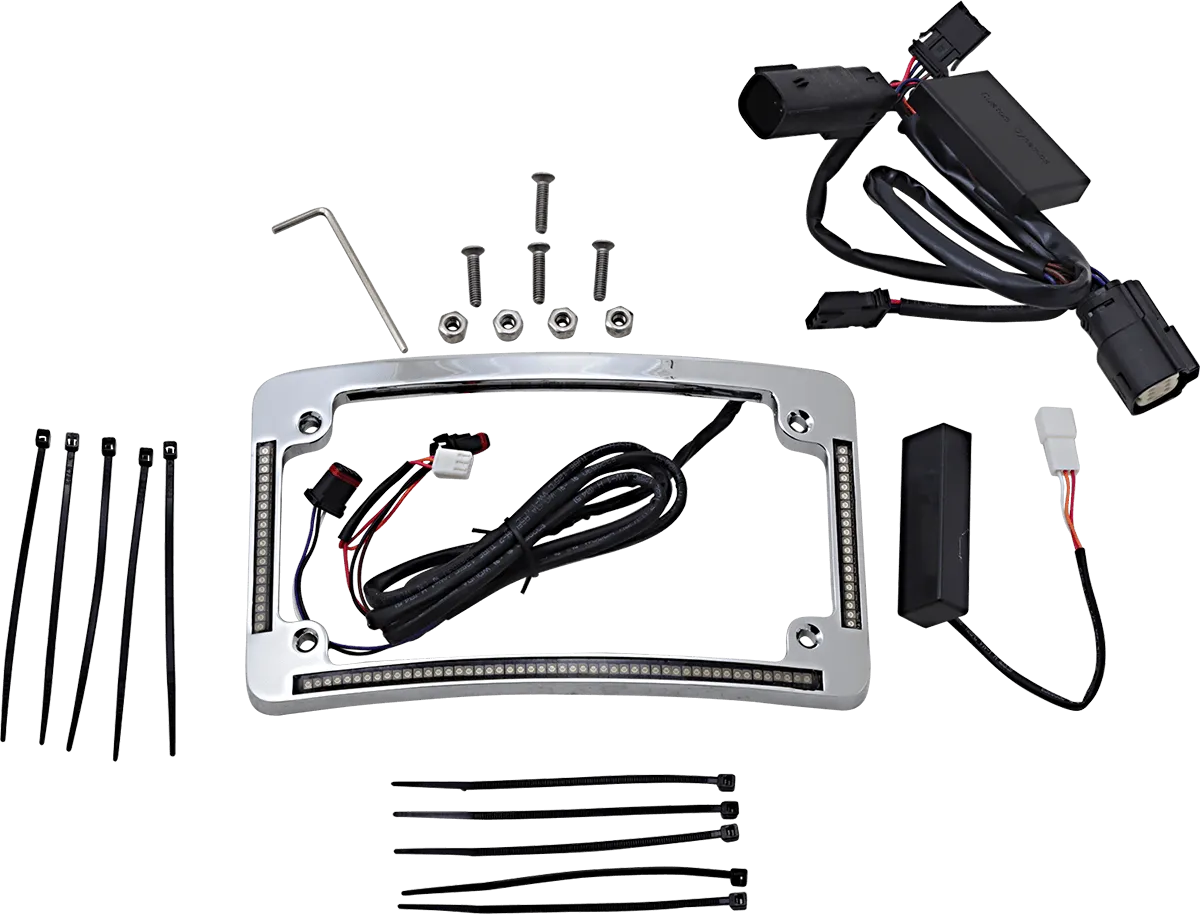 Custom Dynamics TF05-BCM-C Radius License Plate Frame - Chrome