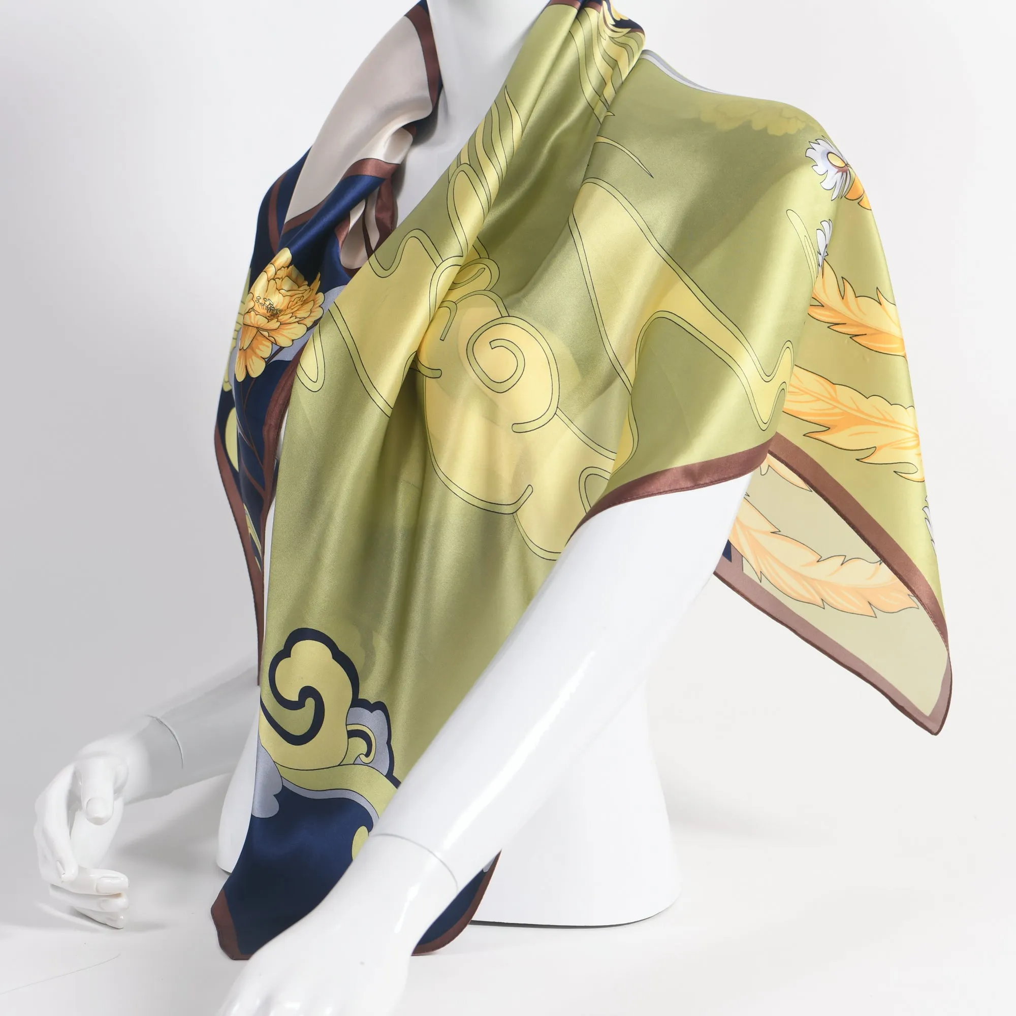 Dahlia in Bloom Silk scarf