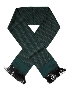 Dark Green Fantasy Fringes Neck Wrap Scarf