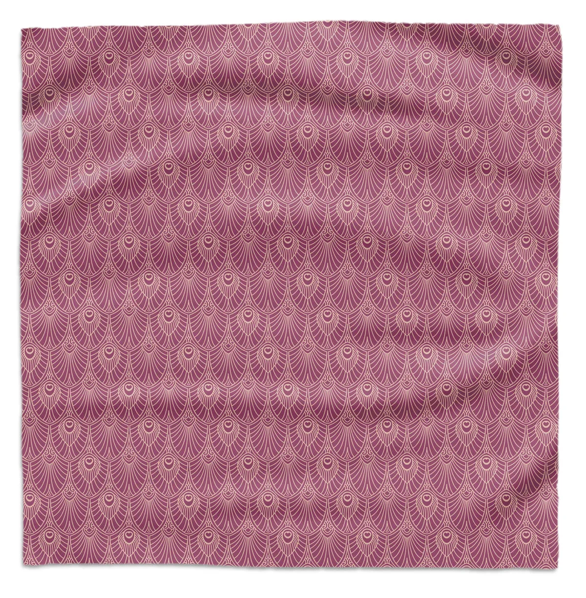 Deco Fans Plum Square Scarf