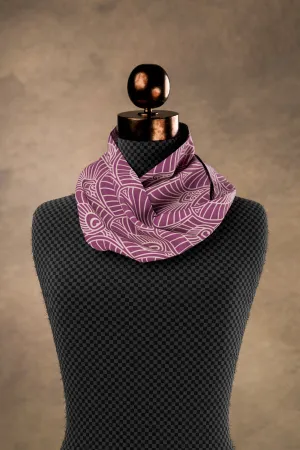 Deco Fans Plum Square Scarf