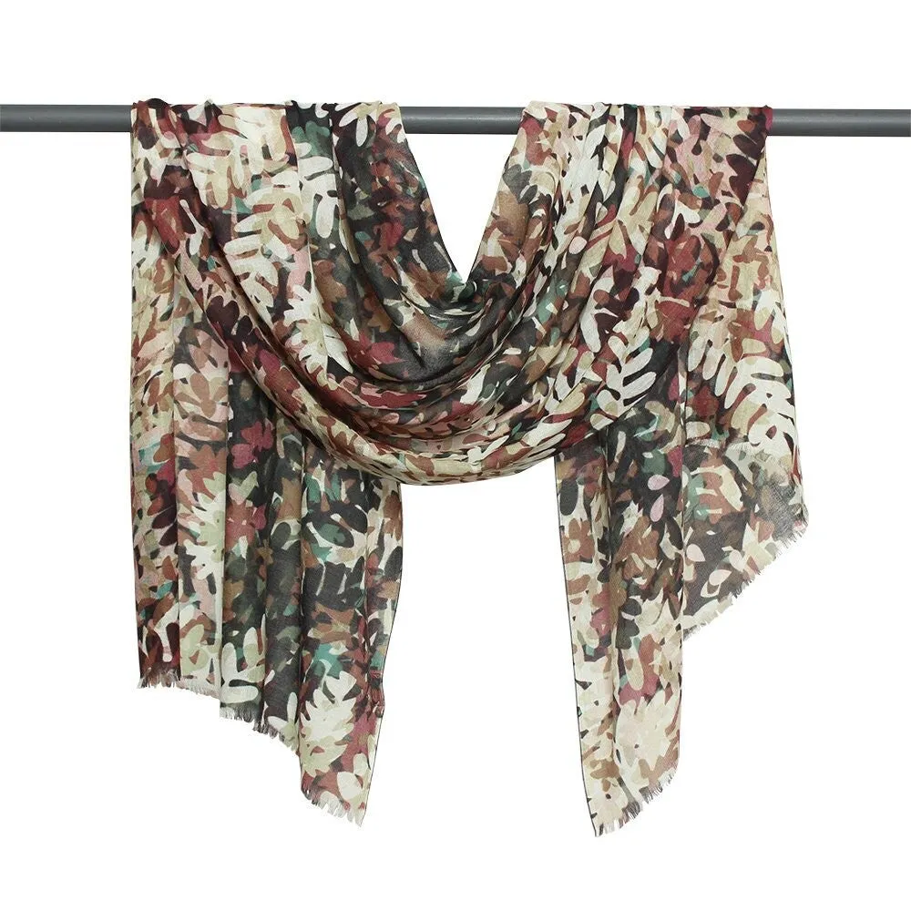 Dlux Frond Fren Print Merino Scarf 72230