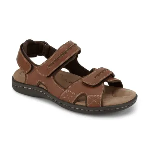 Dockers Men's Hook & Loop Sport Sandal, Rust, 9
